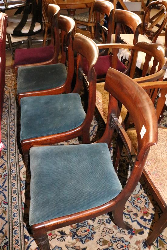 Set of 6 Regency mahogany dining chairs(-)